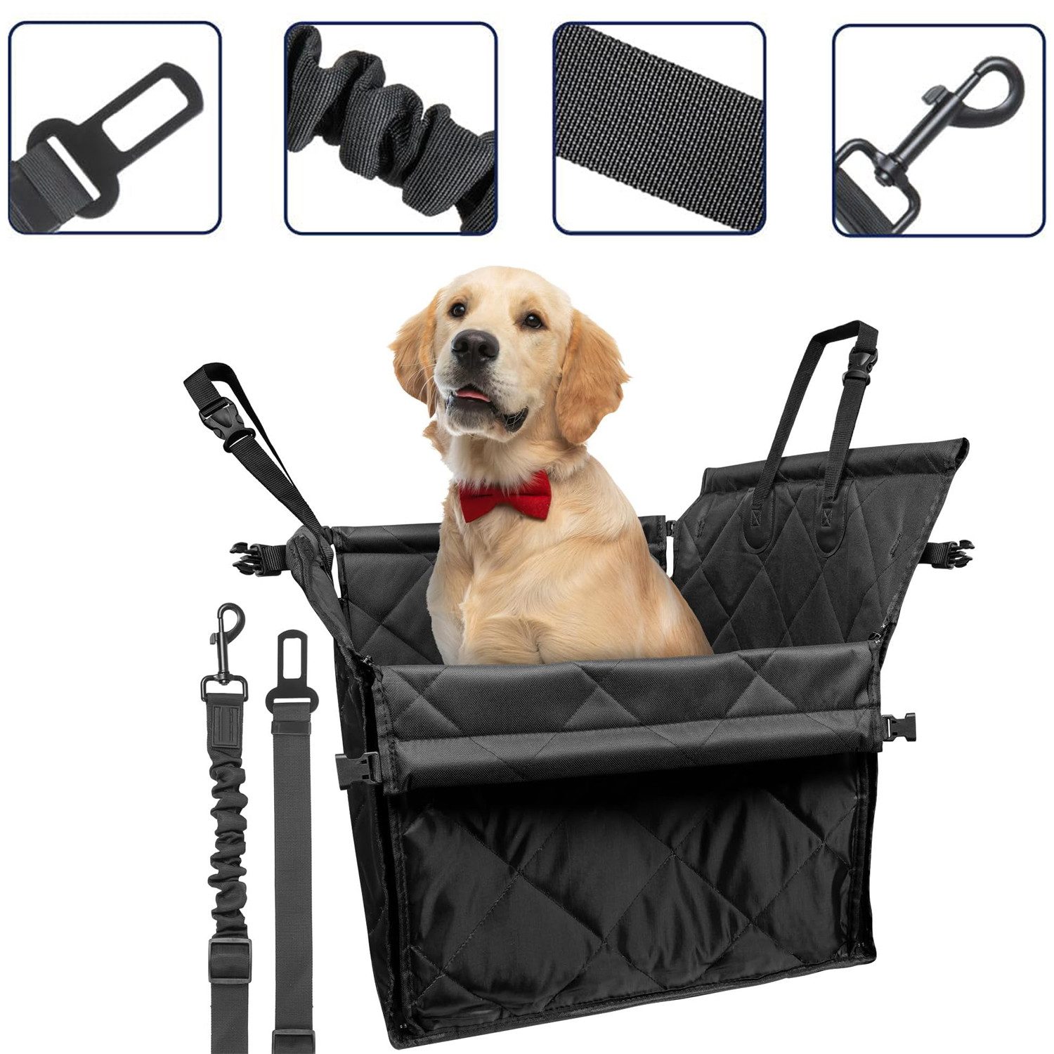 OKWISH Hunde-Autositz Hundesitz Haustierautositz tragbar Hundekorb günstig online kaufen