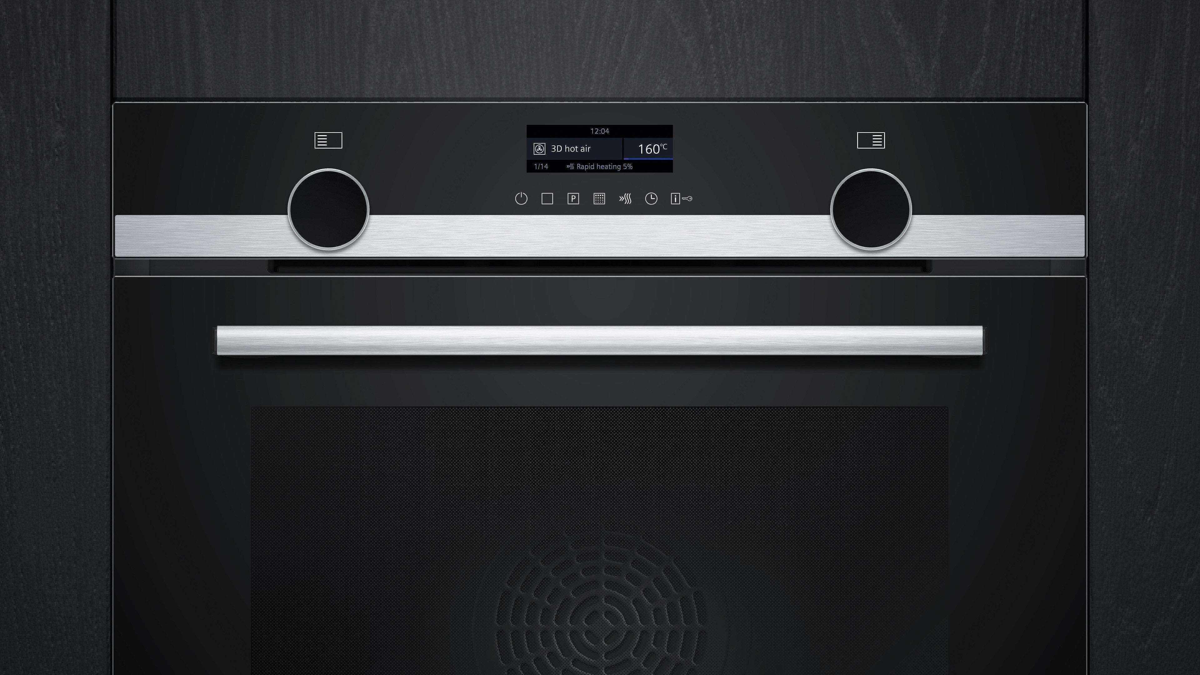 SIEMENS Pyrolyse Backofen iQ500 HB579GBR3, mit Teleskopauszug nachrüstbar, Pyrolyse-Selbstreinigung, Gesund snacken mit airFry & mühelose activeClean® Reinigung – Bild 4 von 5
