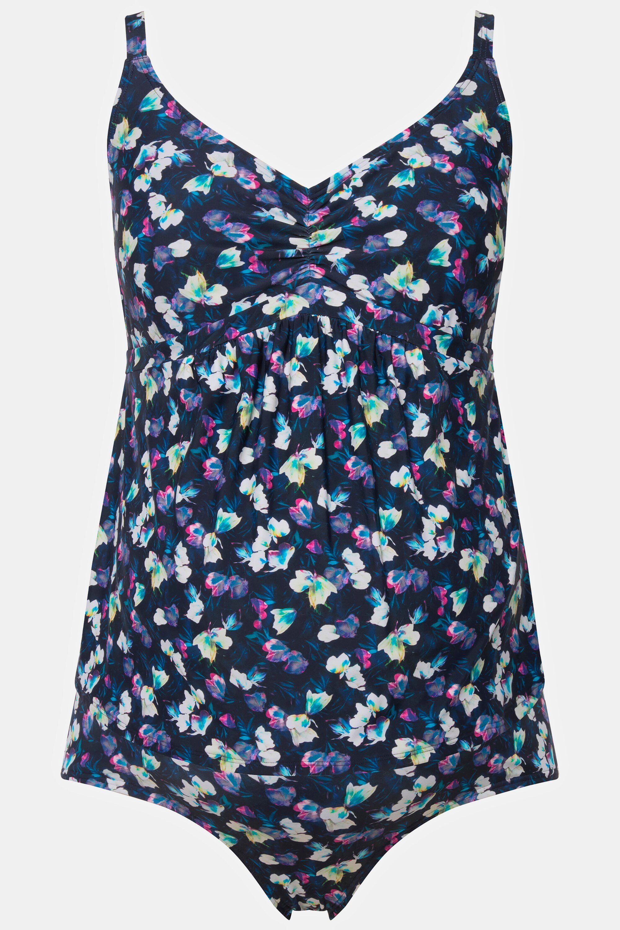 Tankini Ulla Popken A Pois Floreali - Costume Due Pezzi Donna, Top Lungo Con Coppe Rimovibili, OEKO-TEX - Foto 9