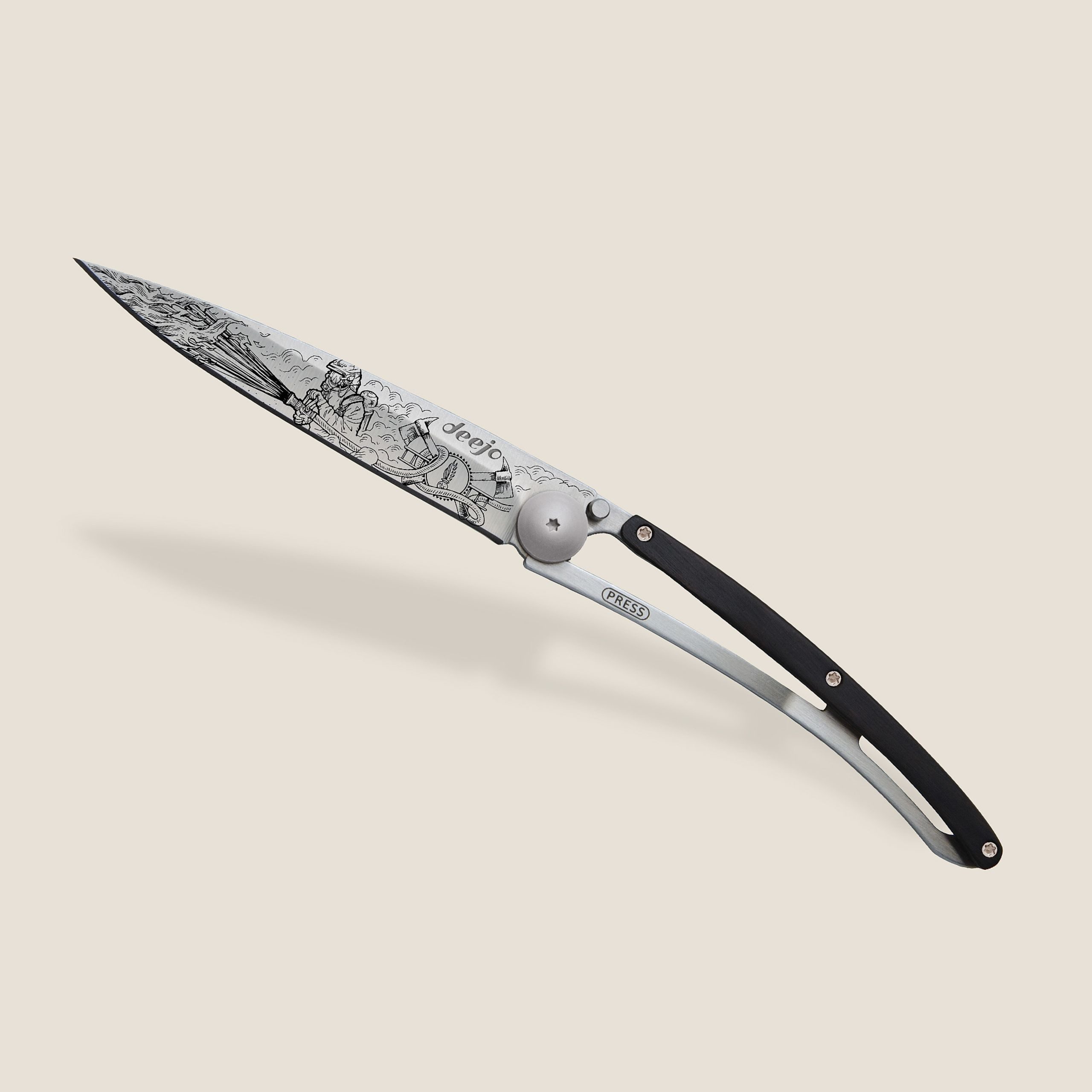 Deejo Taschenmesser ? ultraleichtes Klappmesser 37g ? Edelstahl ? Messer