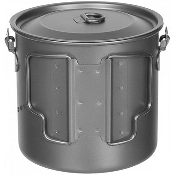 FoxOutdoor Kochtopf Topf, Titan, klein, mit Deckel, Klappgriffe, ca. 1,1 l, (Set)