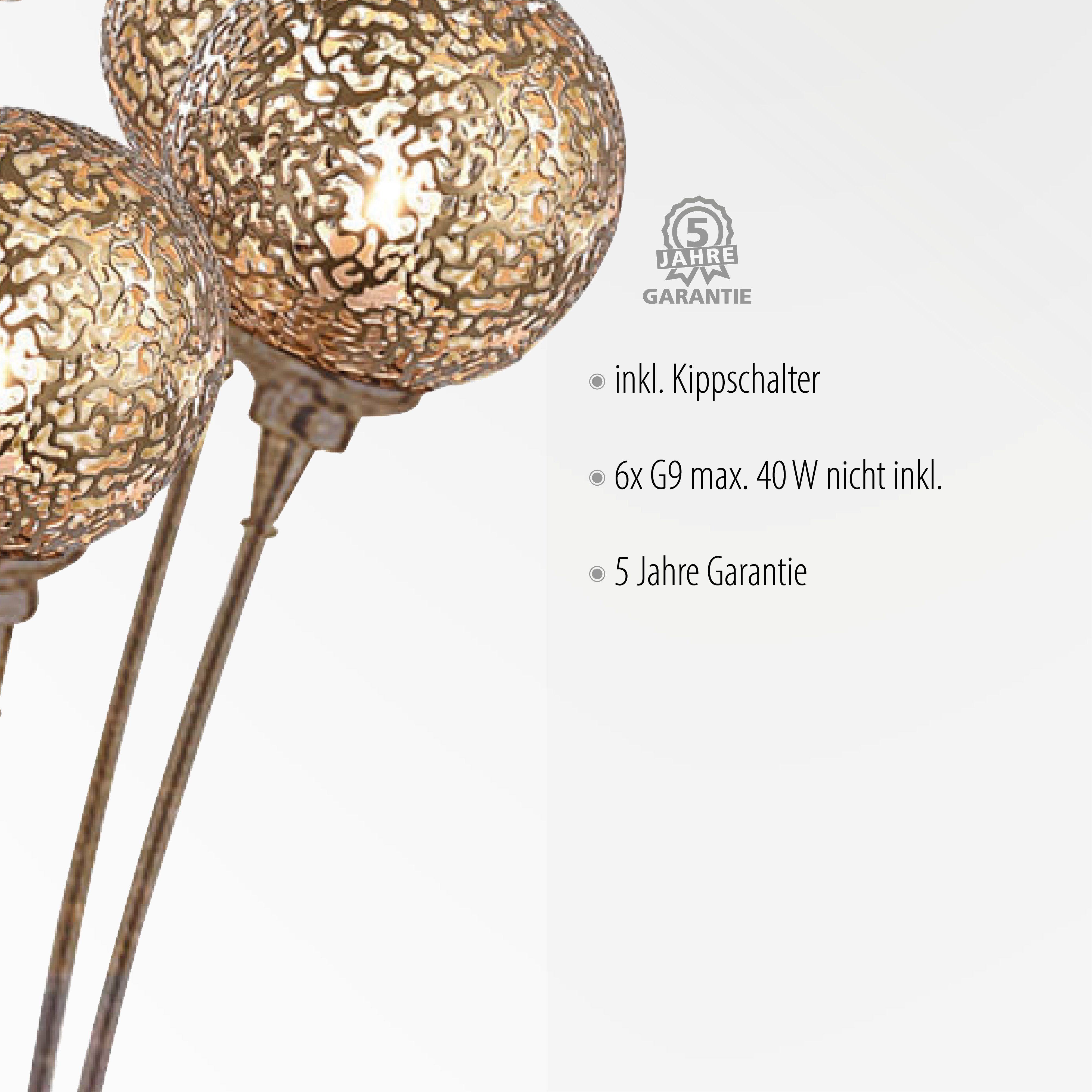 Paul Neuhaus Stehlampe GRETA, ohne Leuchtmittel, ExklusiveG9, Schalter, Kippschalter