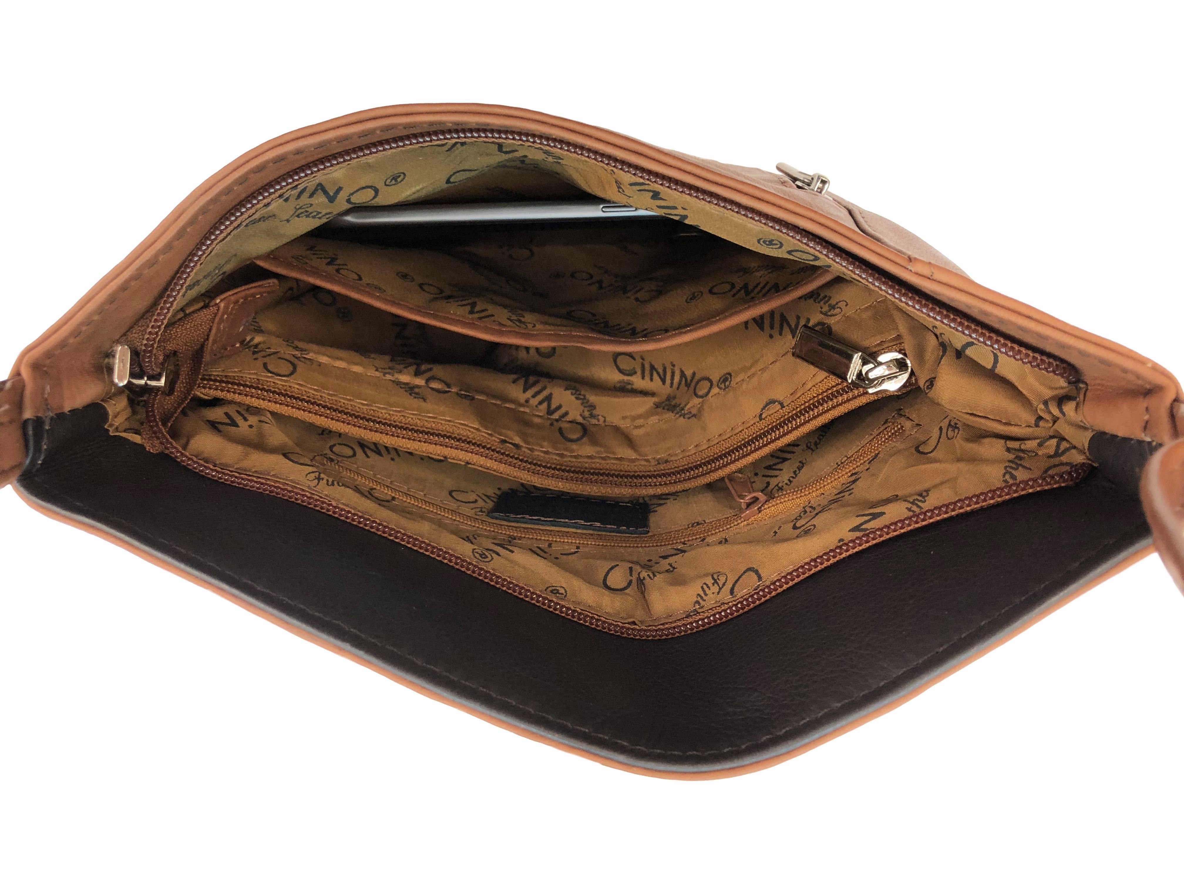 Cinino Handtasche Dana, Ledertasche Umhängetasche günstig online kaufen