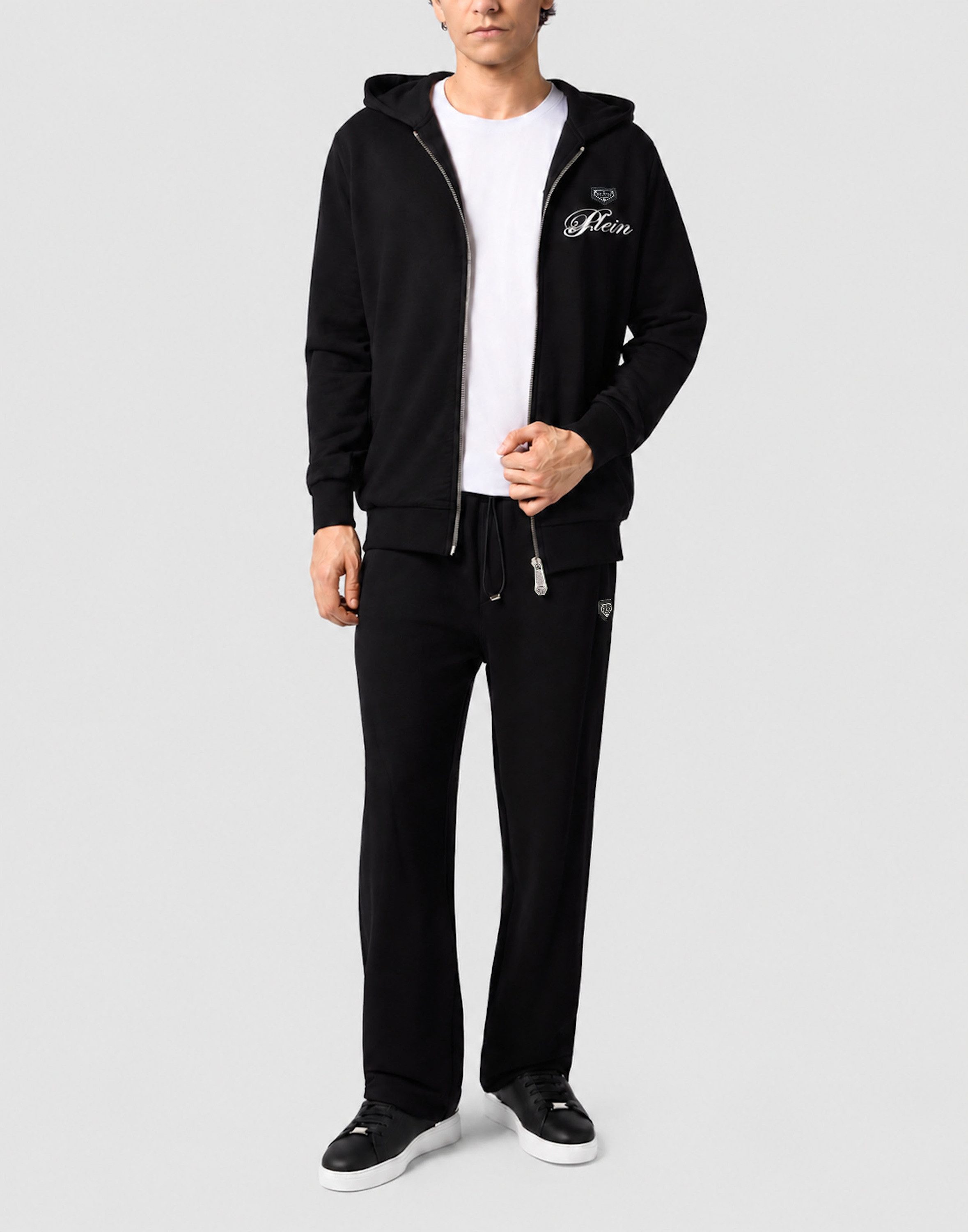 PHILIPP PLEIN Kapuzensweatjacke Teddy Mit Schmucksteinen – Bild 4 von 5