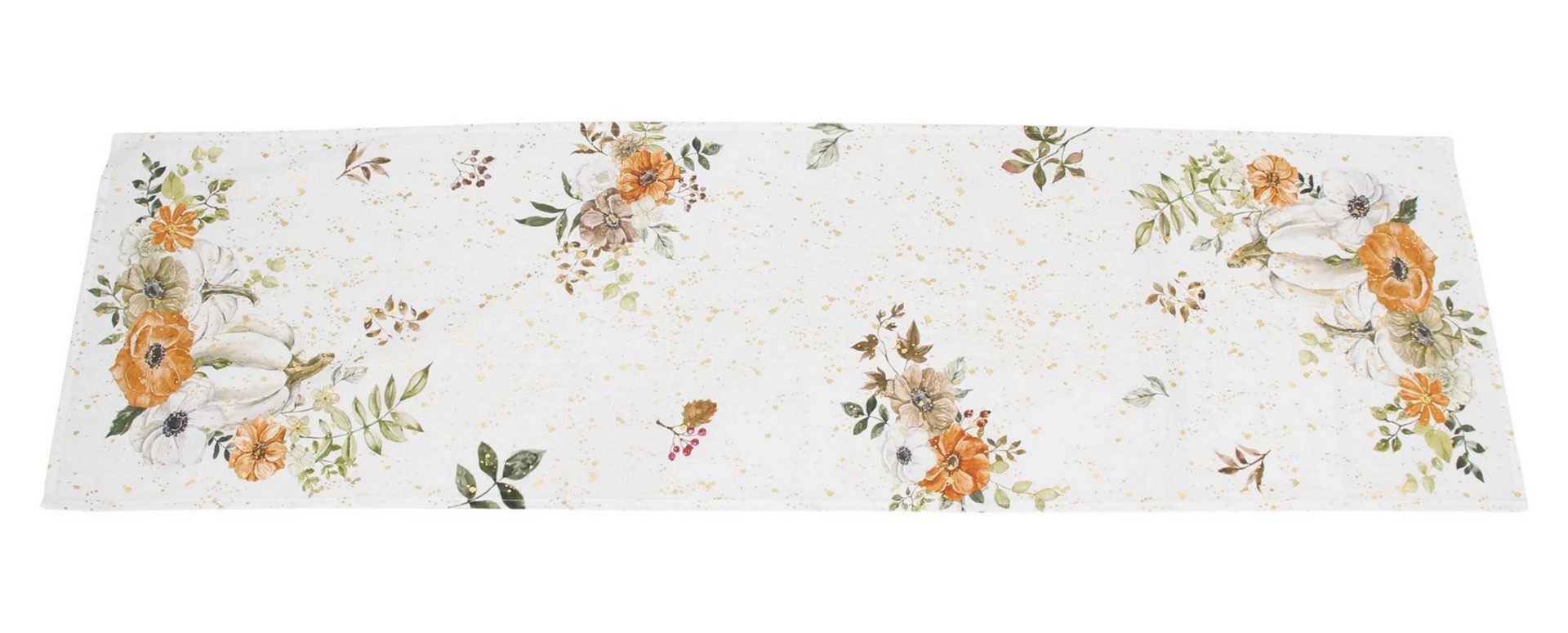 Home-trends24.de Tischläufer Kürbisse Tischdecke Deko Kürbisse Herbst Blätter 40x140cm