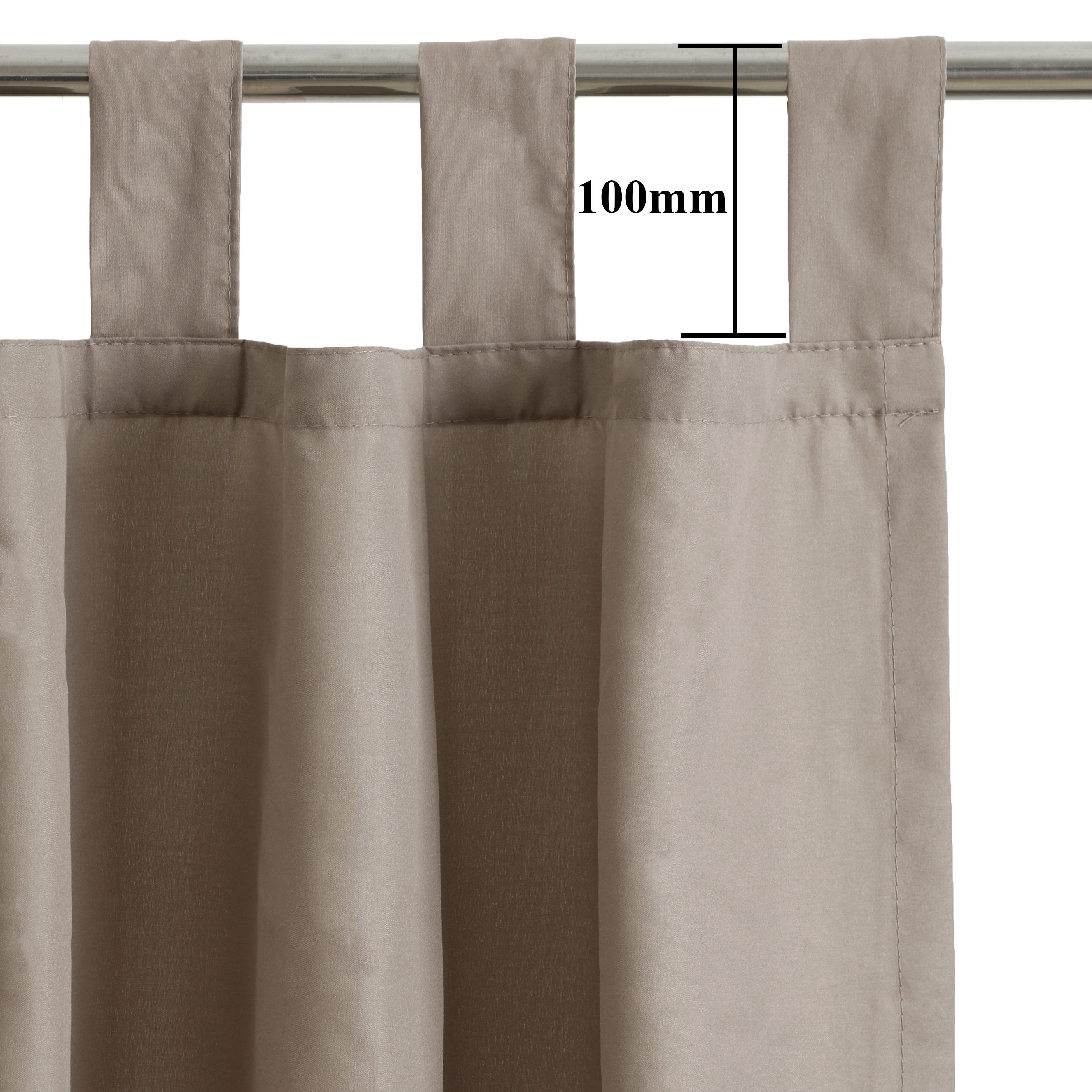 OTTO home Vorhang Parry (2 St), Schlaufen, blickdicht, Polyester, 2-er Set, blickdicht, monochrom, basic