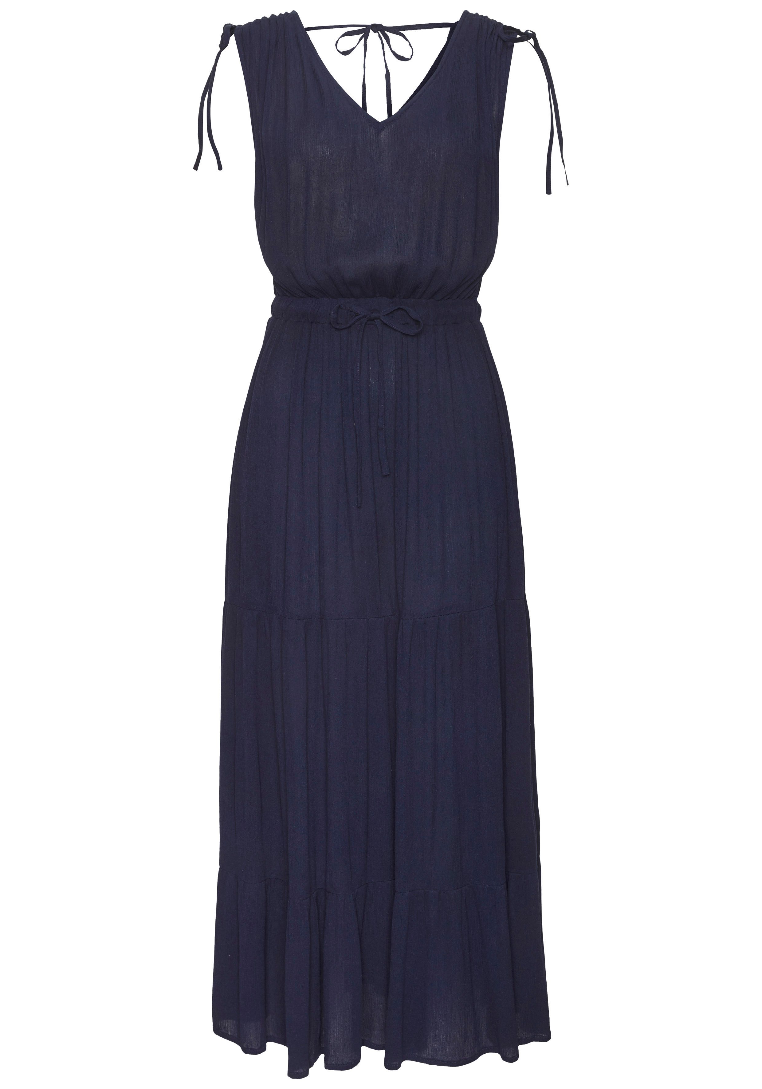 LASCANA Maxikleid mit tiefem Ausschnitt aus gekreppter Viskose. € 59,99