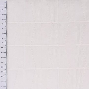 Meterware Rasch Textil Stores Scherli Rechtecke abstrakt weiß 300cm, halbtransparent, Kunstfaser, überbreit