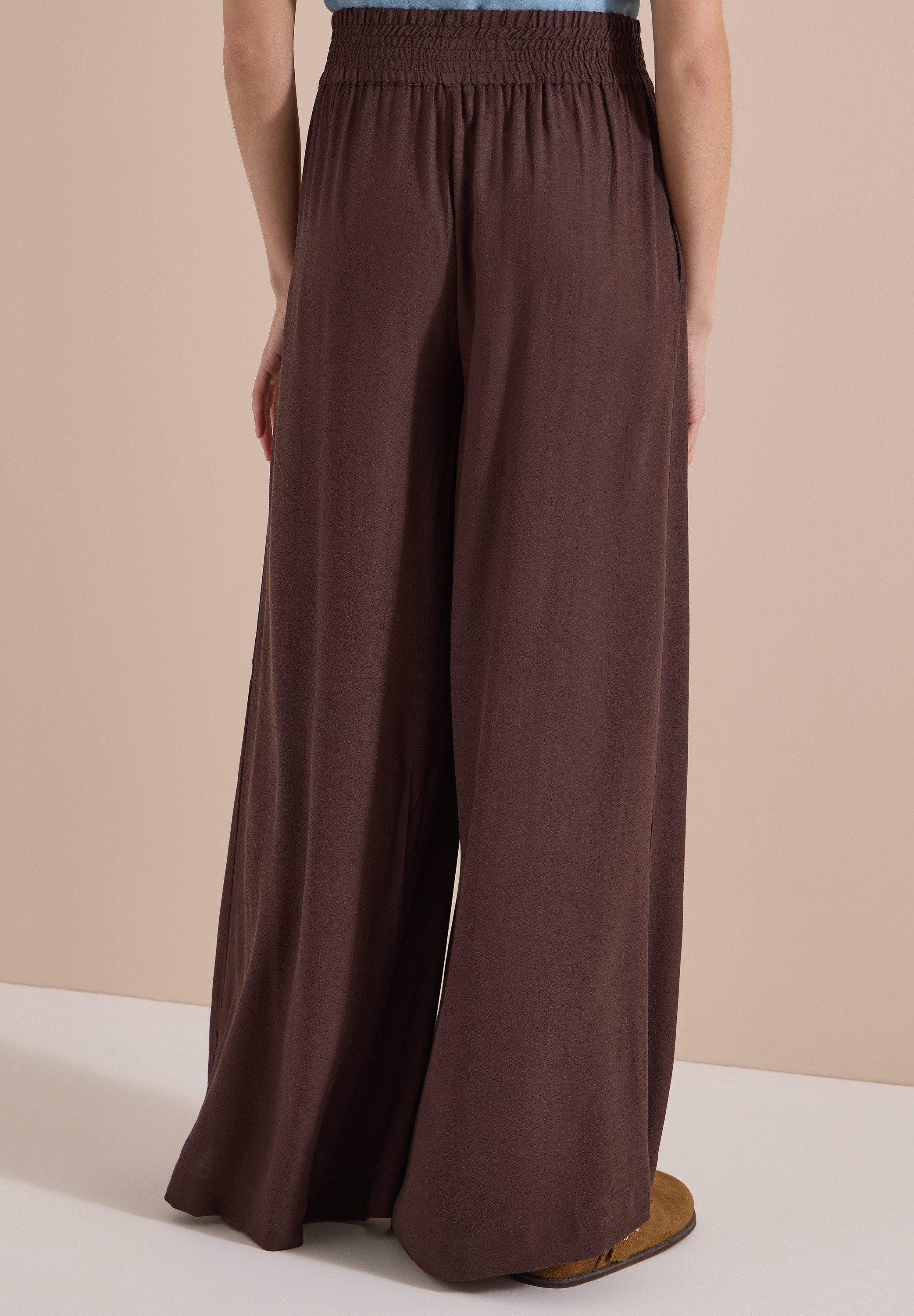 CECIL Stoffhose Loose Fit, Viskose, feine Struktur
