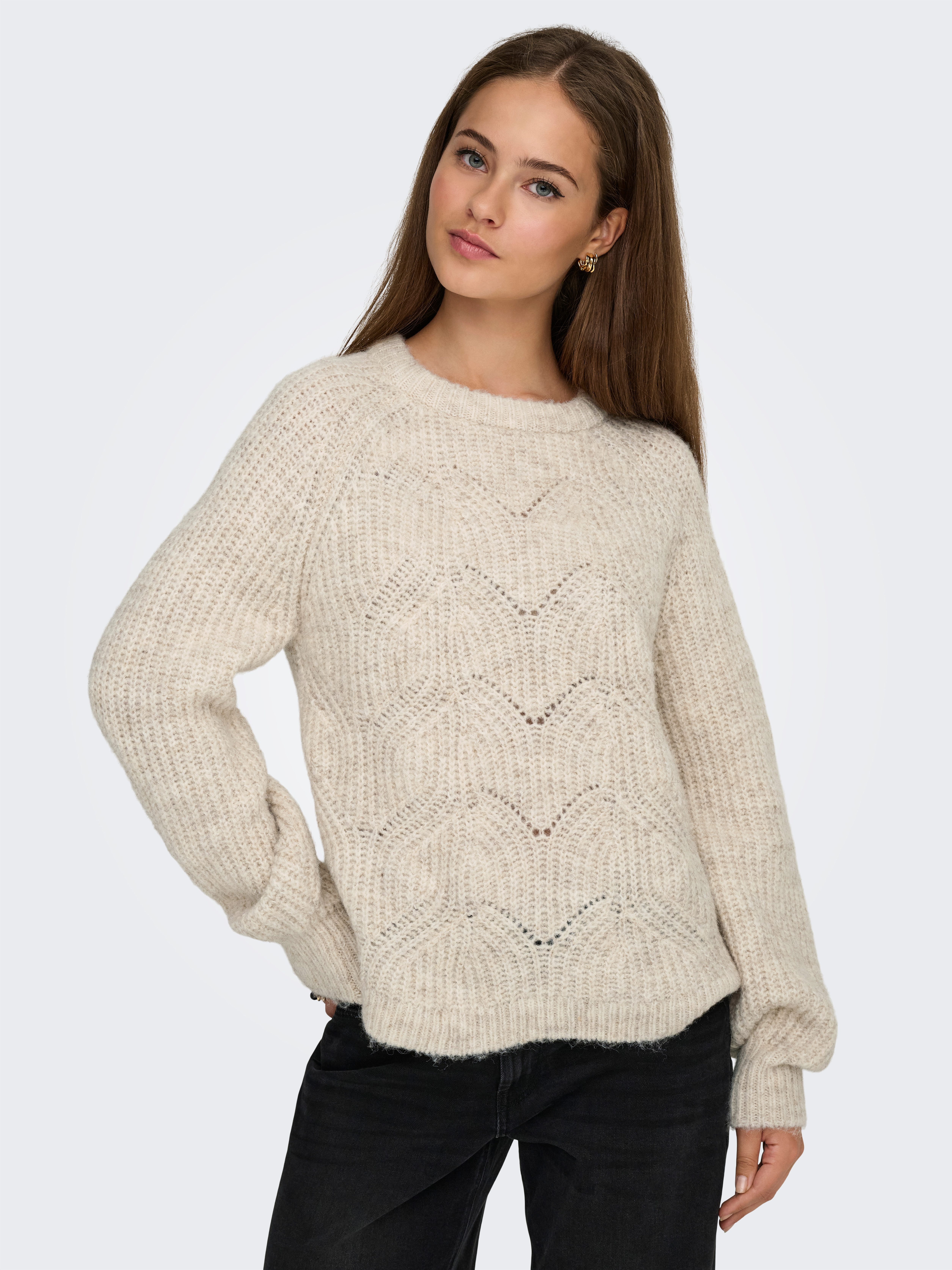 ONLY Вязаные свитера ONLGILA LIFE LS STRUCTURE O-NECK BF KNT