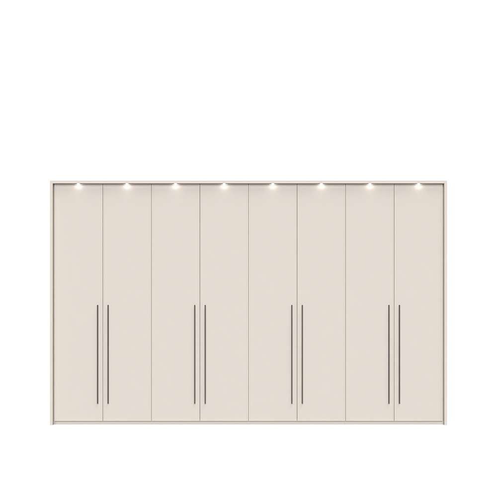 OTTO home Drehtürenschrank Opera mit oder ohne Kranz inkl. LED-Bel.,B 227,272,317 oder 362 cm UV lackiert, Soft Close Funktion, Höhenverstellbare Füße