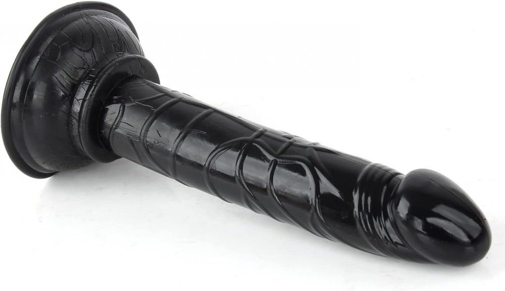 Sexspielzeug 14cm Dildo VOCTVTB Saugnapf Starkem Dildo, Schwarz Realistischer Mini mit Penishülle