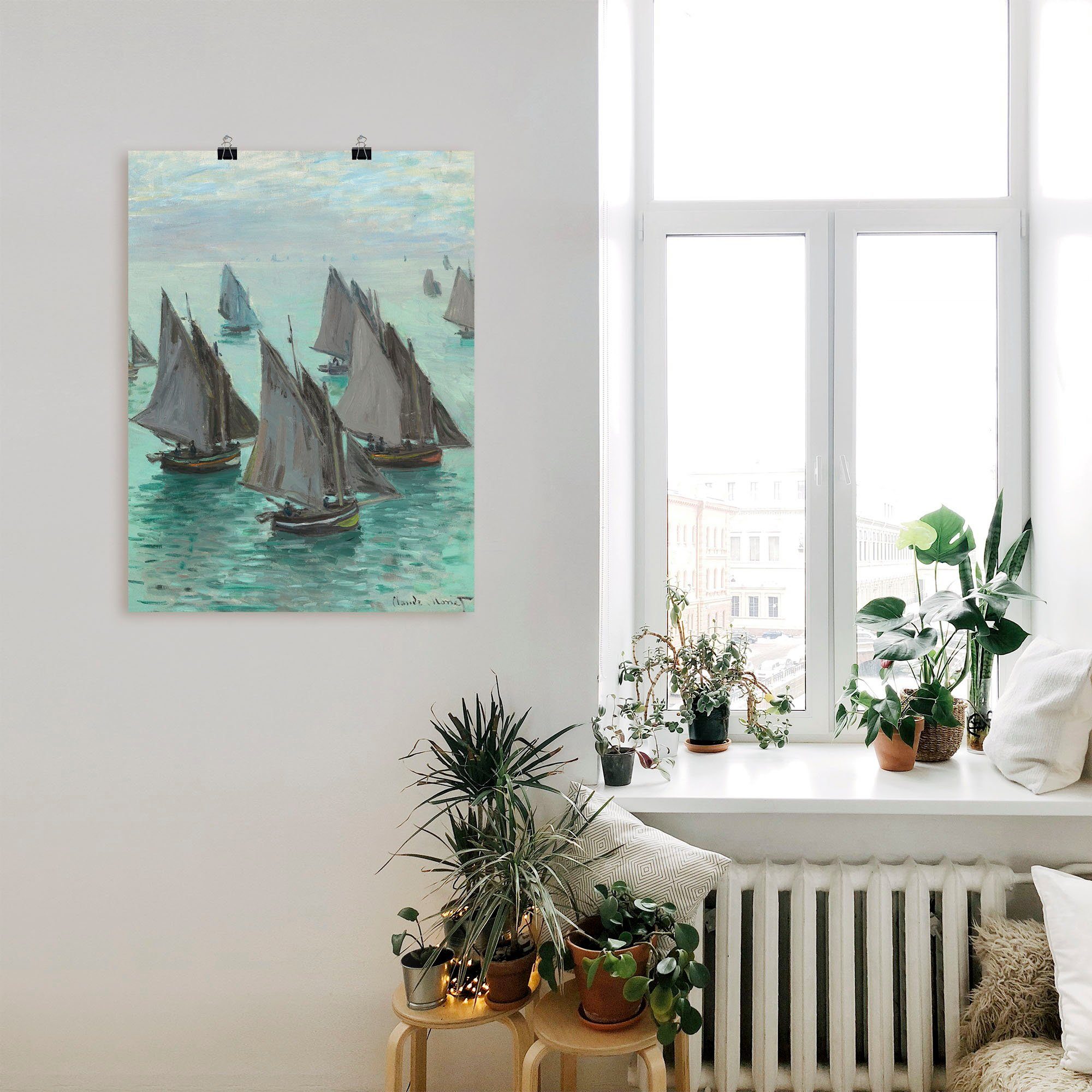 (1 Wandbild Boote Fischerboote Leinwandbild, Poster als Größen in & Wandaufkleber Wetter, versch. bei Artland St), oder ruhigem Schiffe