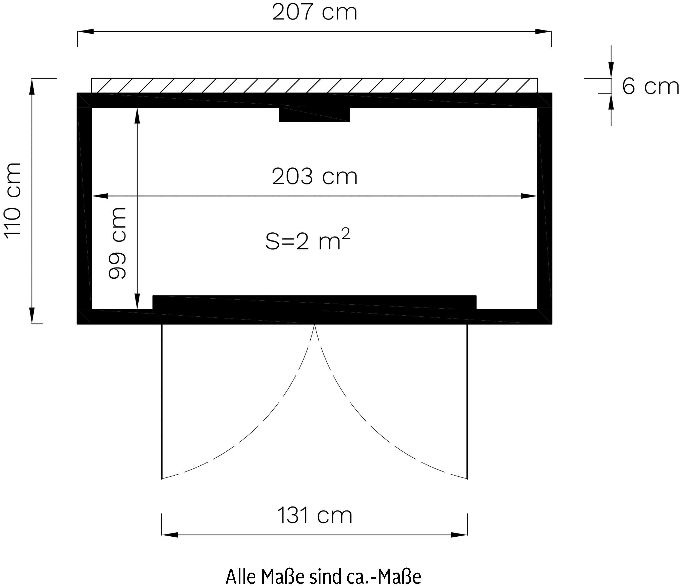 KONIFERA Fahrradbox Bike Box (Komplett-Set), aus Fichte, BxTxH: 207x103x143 cm
