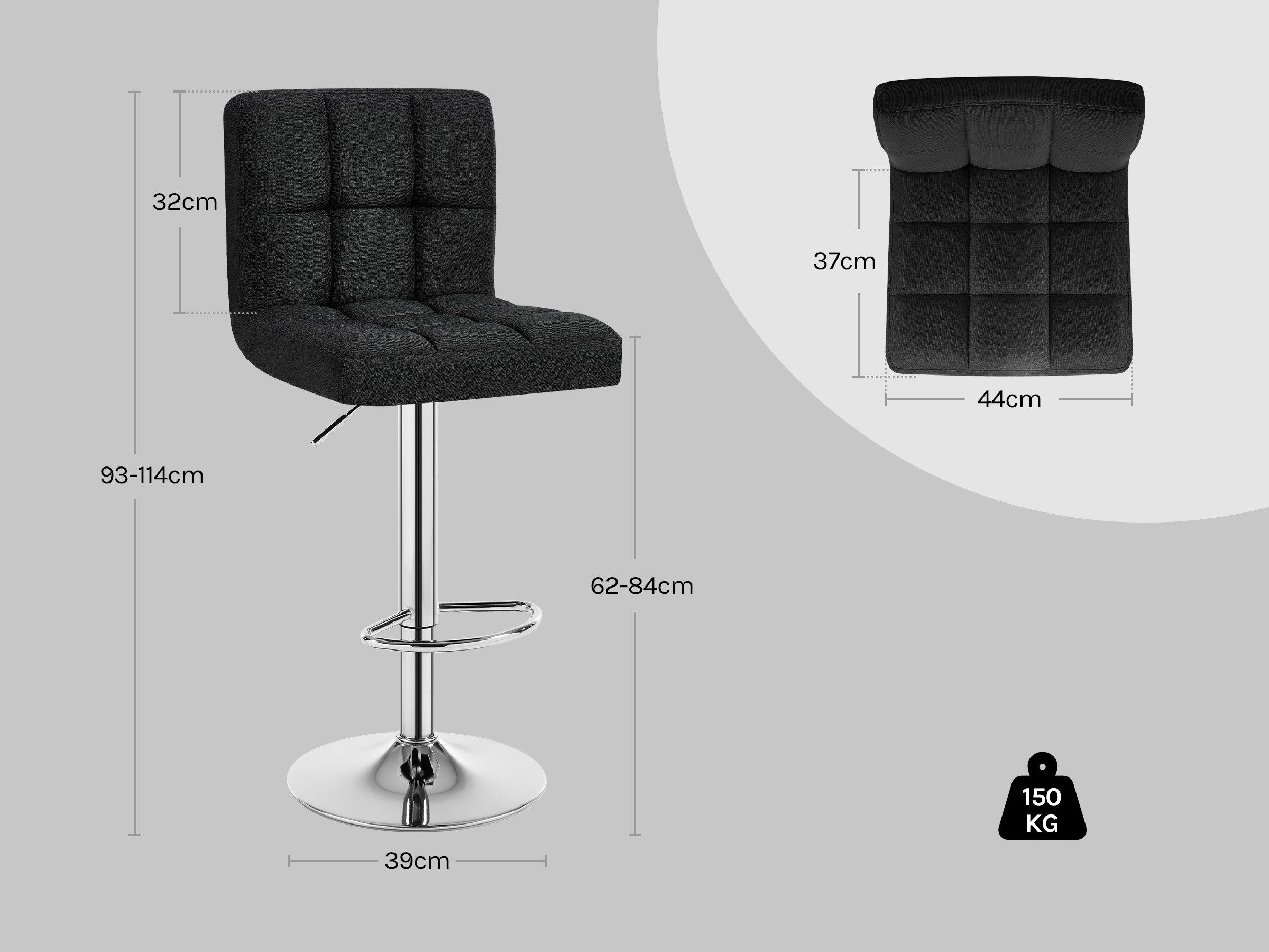 Woltu Barhocker (2 St), Barstühle verstellbar drehbar, gemütliche feines Leinen