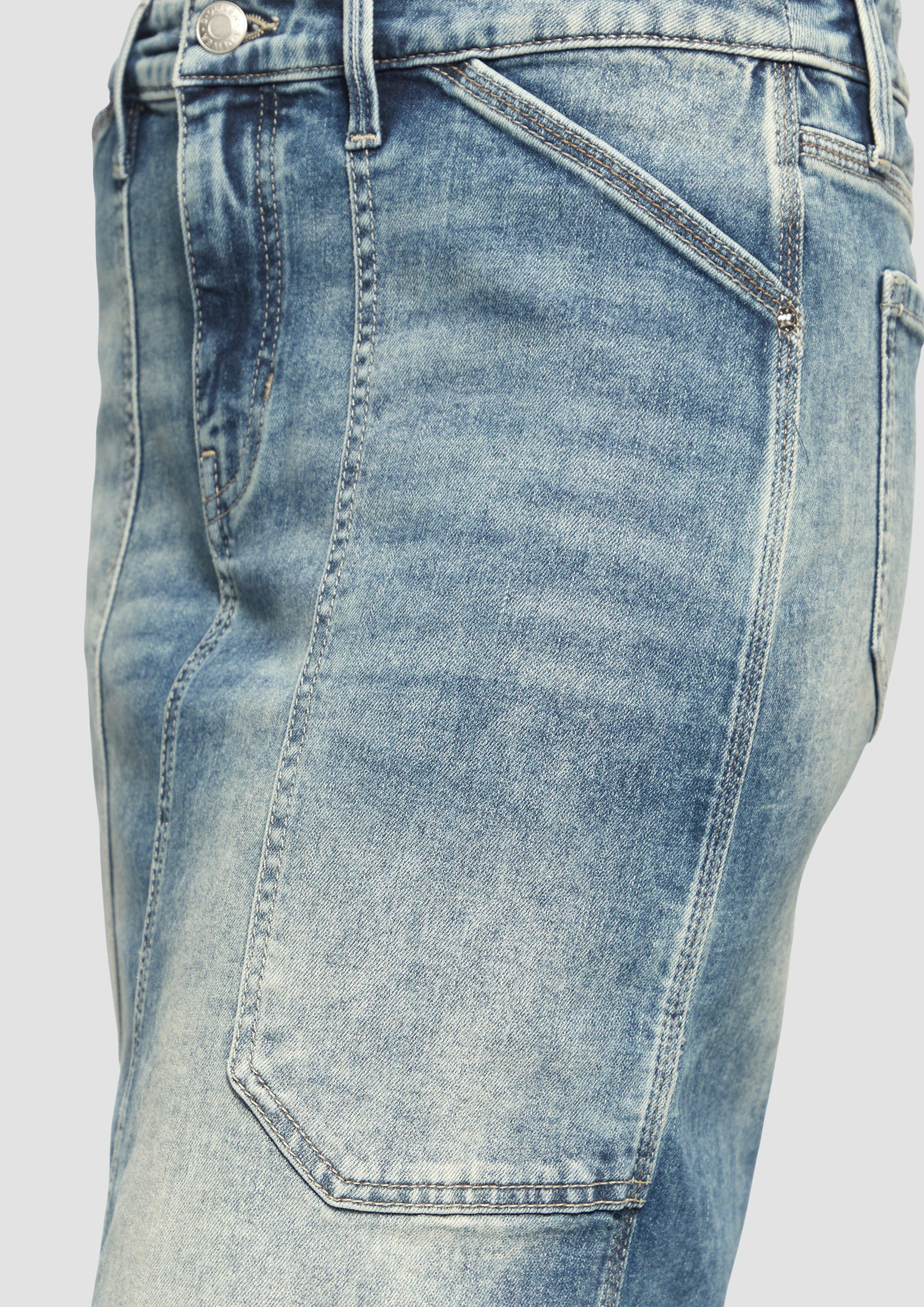 s.Oliver Minirock Midi-Jeansrock mit Schlitz Schlitz günstig online kaufen