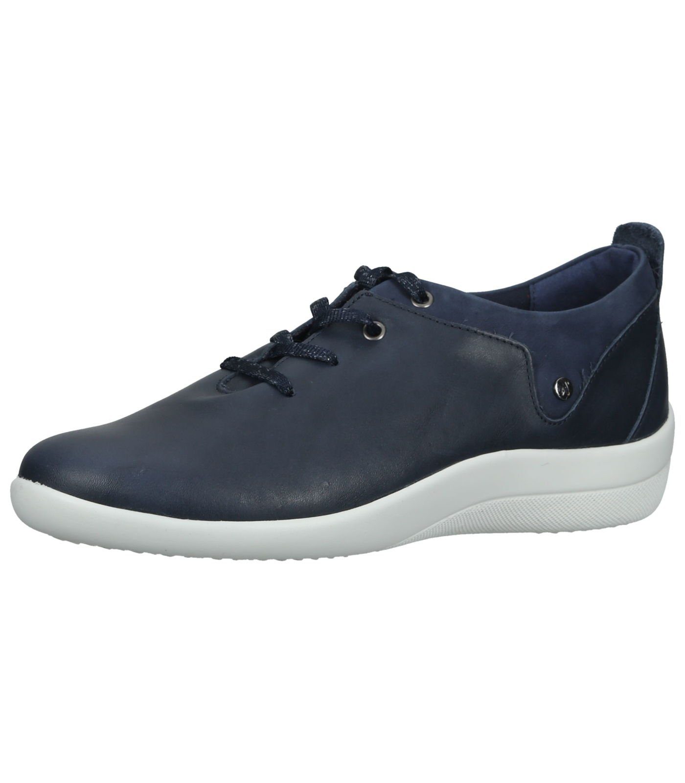 Leder Schnürschuh Halbschuhe Navy ARCOPEDICO