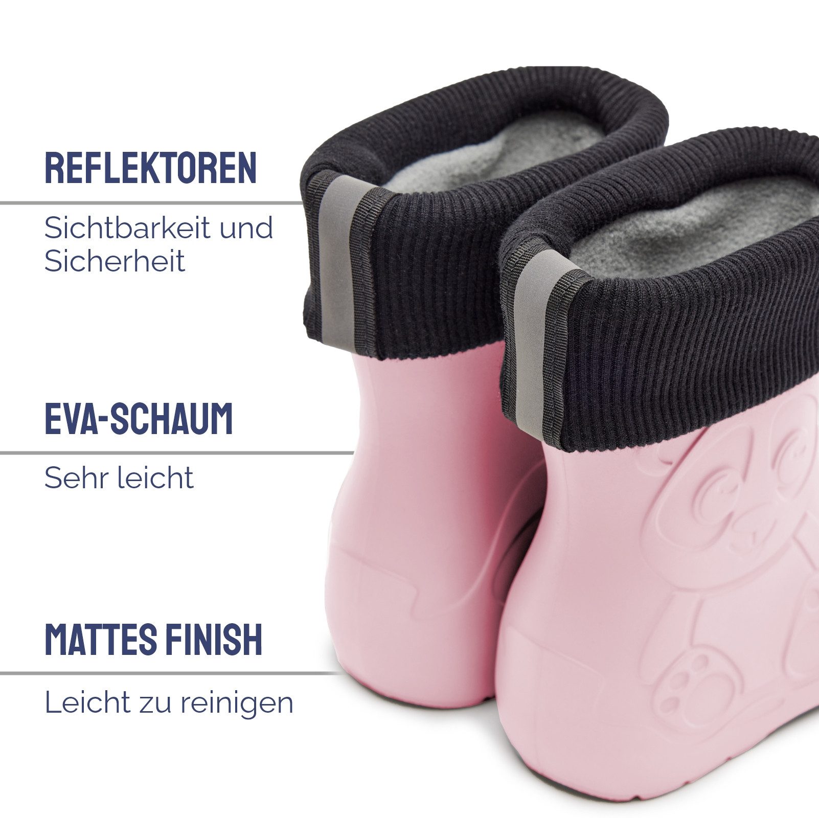 Ladeheid Kinder Federleichte Gummistiefel Thermo mit Fütterung LA-CA-Panda249 Gummistiefel – Bild 5 von 5