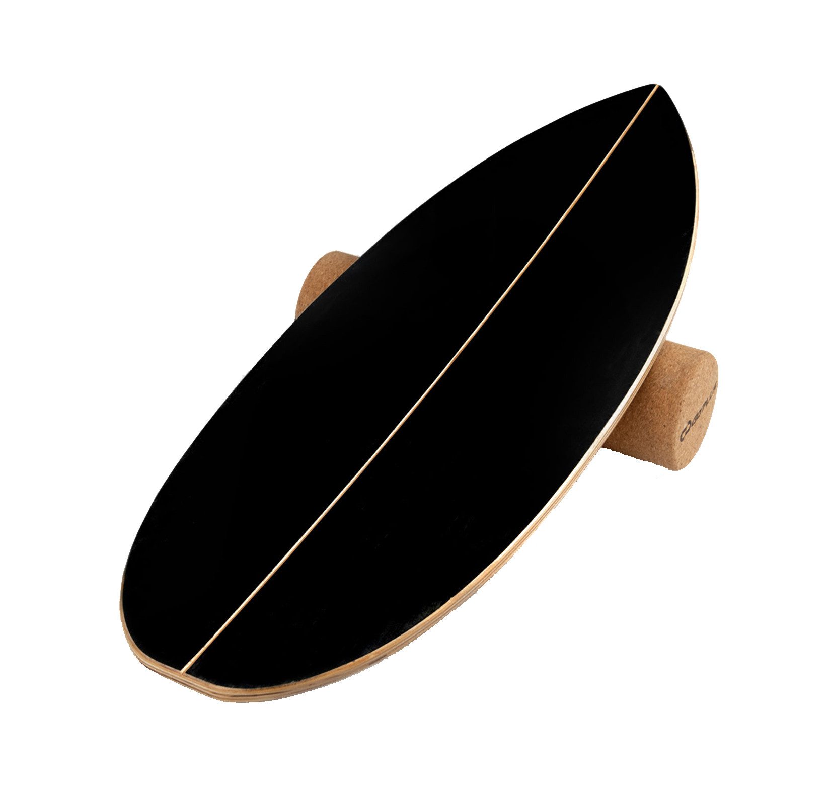 COSTWAY Balanceboard, Mit Korkrolle & Aufbewahrungsständer zum Trainieren