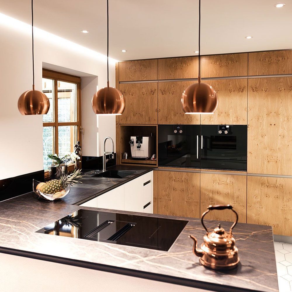 s.luce Pendelleuchte Pendelleuchte Ball 3-flammig mit Deckenschiene Gold