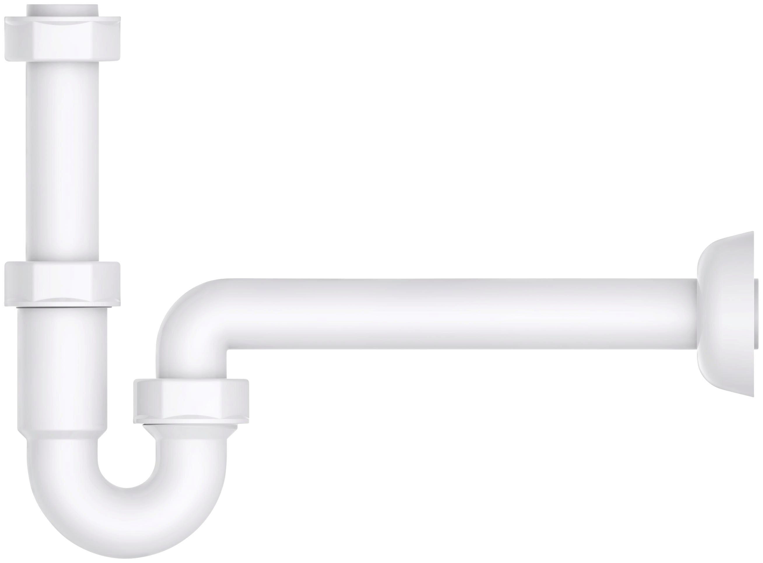Kirchhoff Siphon, (1-tlg), Röhrensiphon, Weiß, 1 1/4" x 32 mm