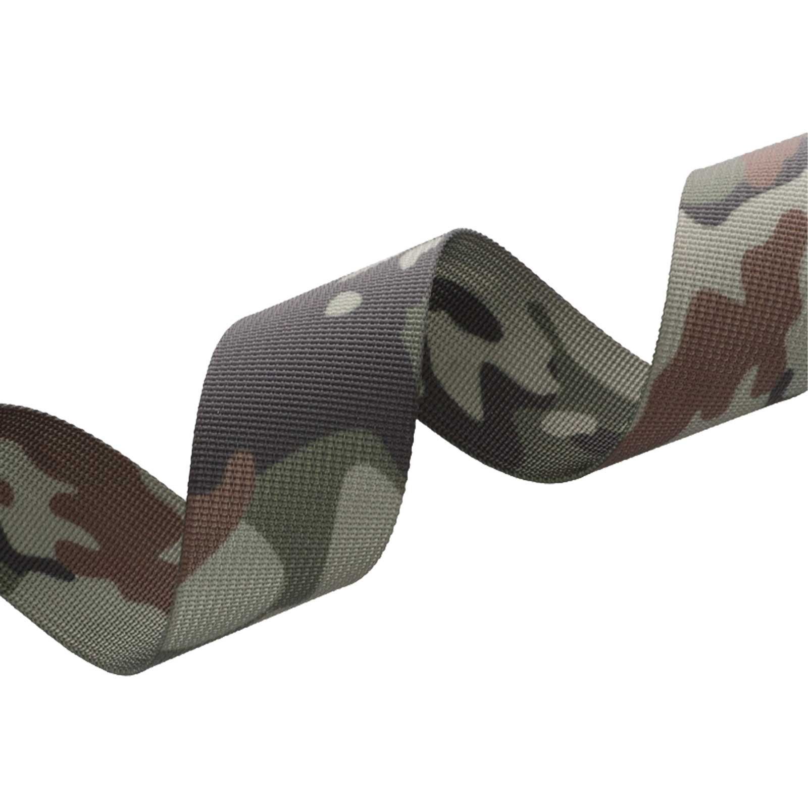 Gurtband Design camouflage Tarnmuster dark im Rollladengurt, maDDma 1m