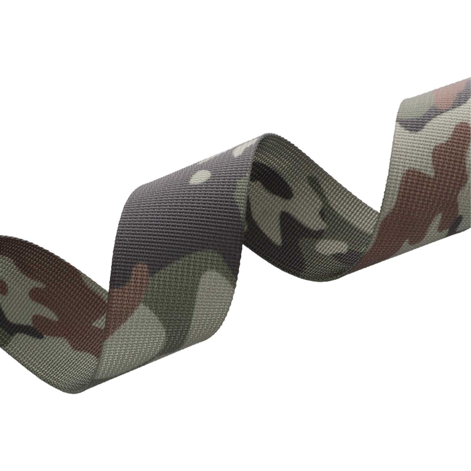 maDDma Rollladengurt 1m Gurtband im Tarnmuster Design, dark camouflage
