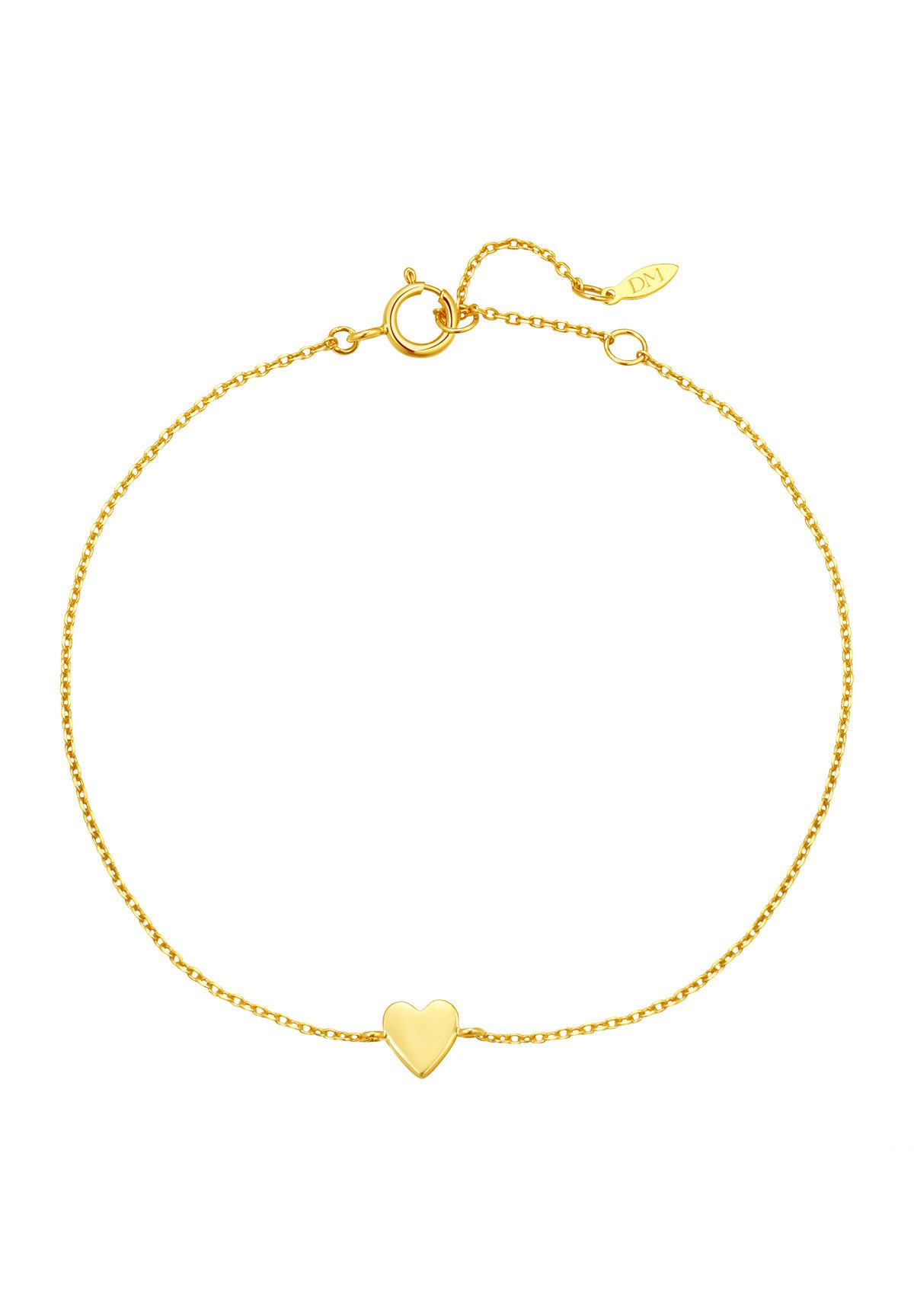 Dear Me Goldarmband 585 Gold Herz, Armkette Echtgold Anhänger, 14K Massivgo günstig online kaufen