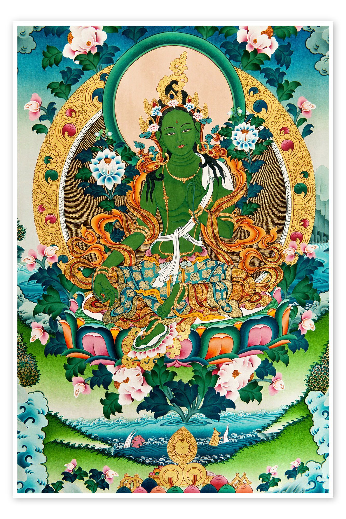 Posterlounge Poster Master Collection, Shyama-Tara oder Grüne Tara, Malerei