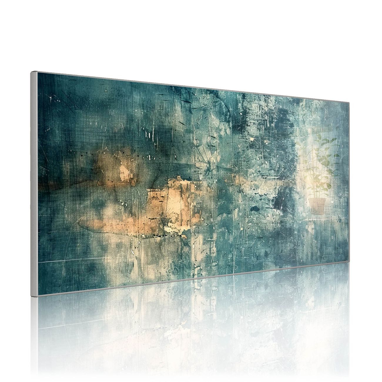 banjado Magnettafel Grau aus Stahl Querformat mit Motiv Verwitterte Oberfläche, (inkl. 4 Magnete, Stahlmagnettafel)