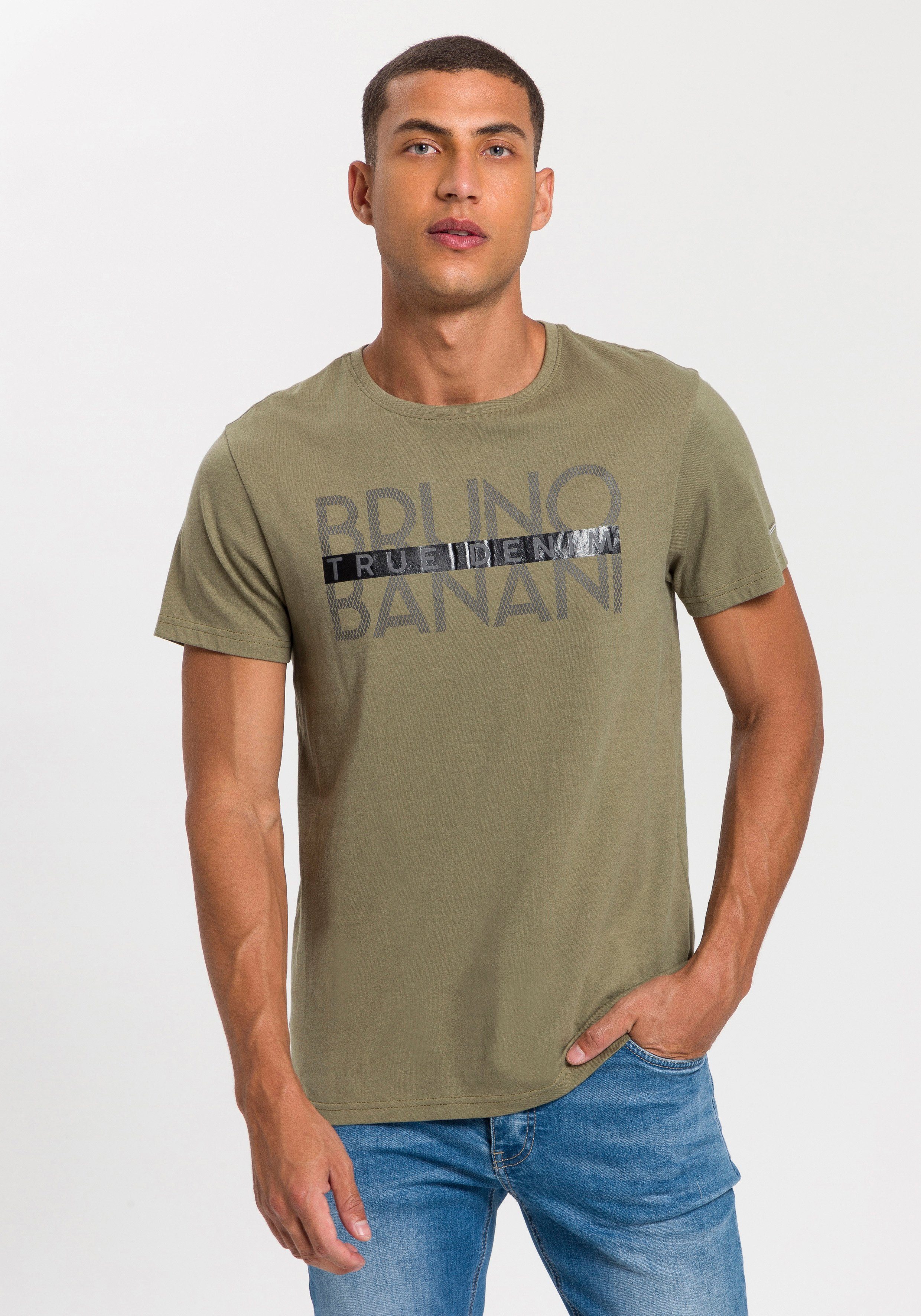 Bruno Banani T-Shirt mit glänzendem Print