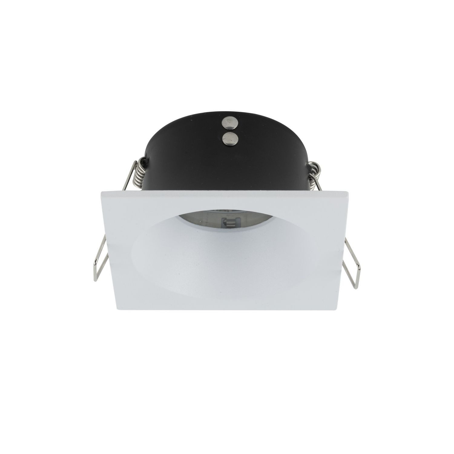 Licht-Erlebnisse Einbauleuchte MAQIS, ohne Leuchtmittel, Glas Metall 8,5 cm breit IP65 Weiß GU10 eckig
