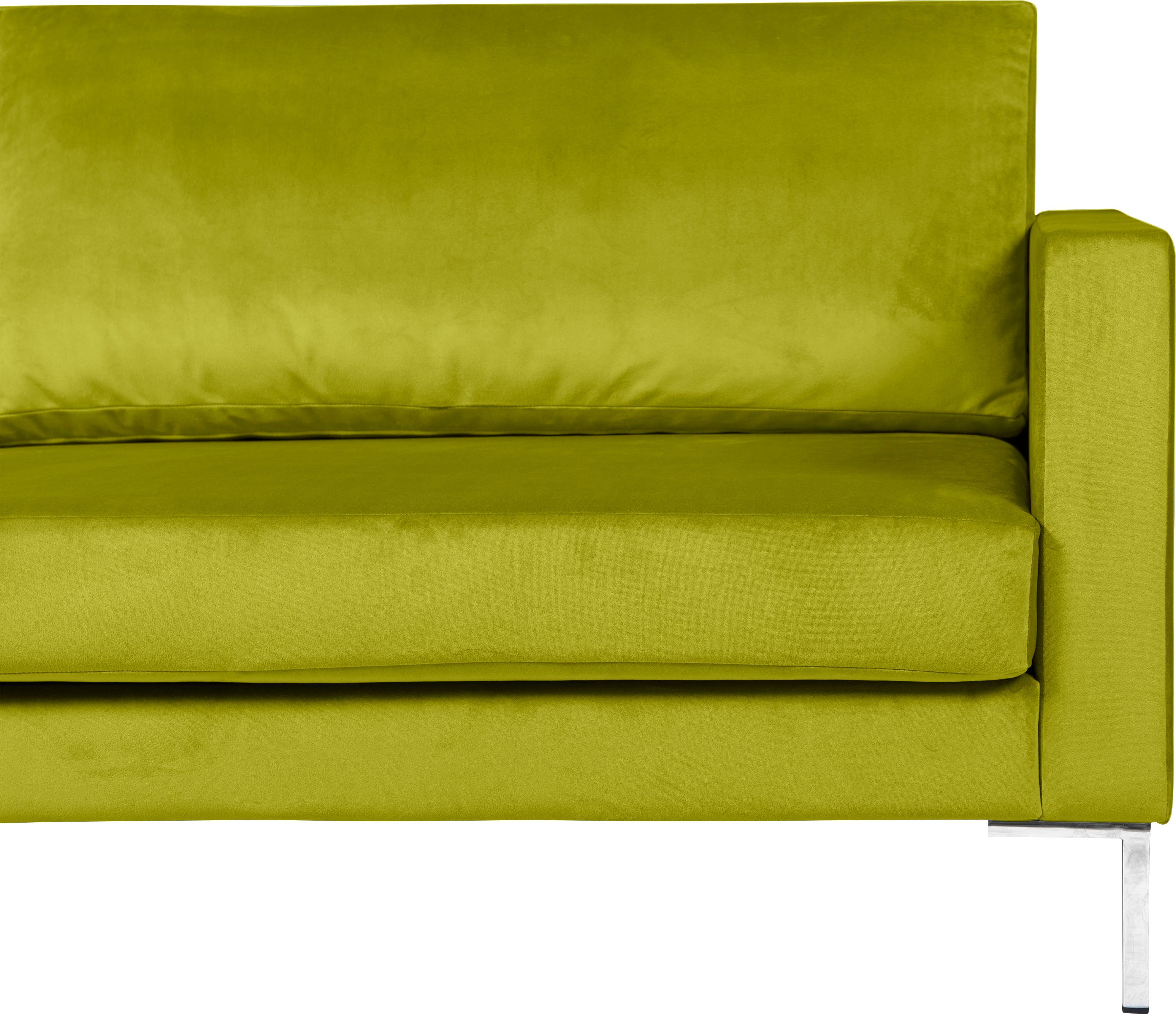 Alte Gerberei Ecksofa mit Metall-Winkelfüßen, green cm 294 Velina, Breite