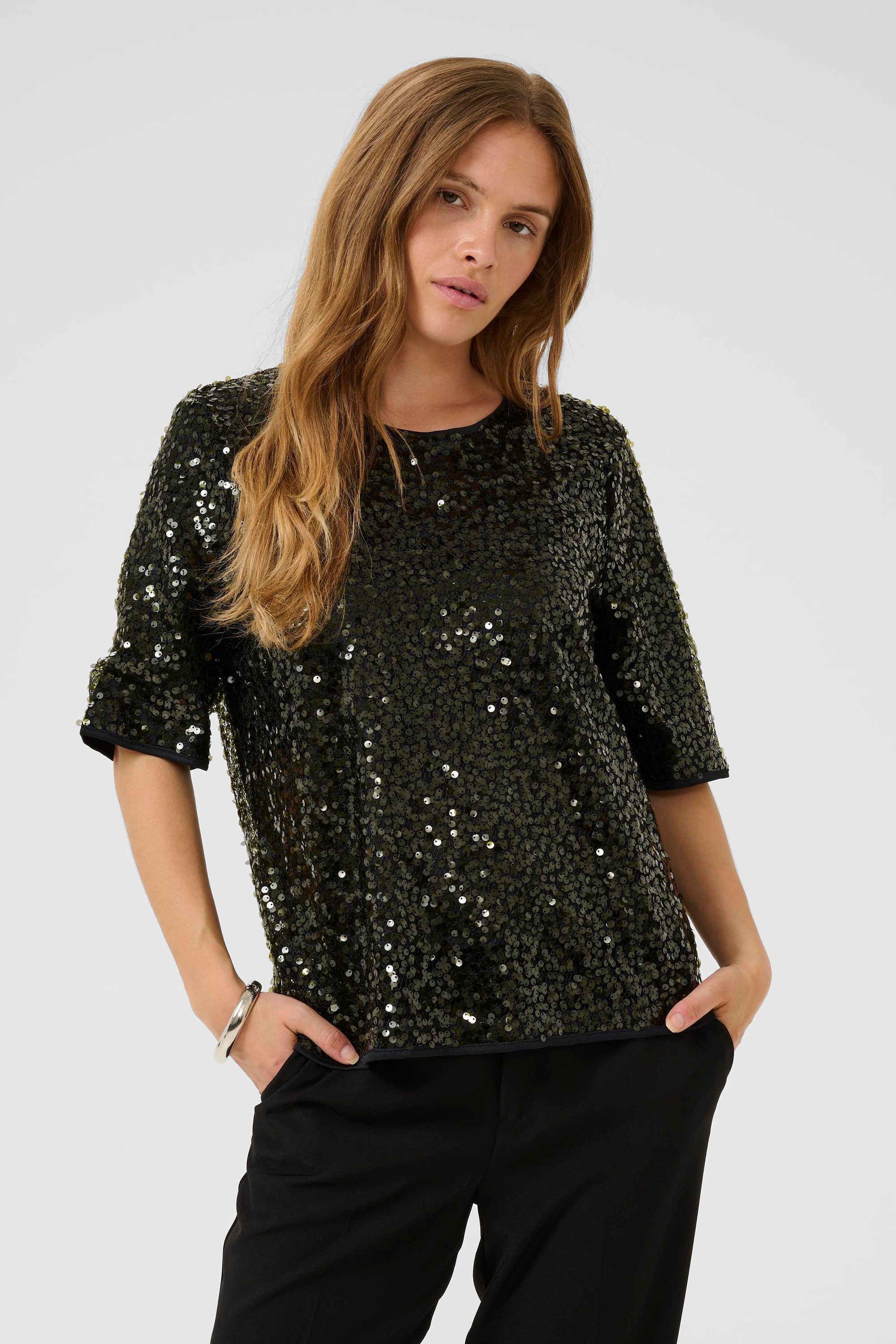 Culture Kurzarmbluse Kurzarm-Bluse CUmelia