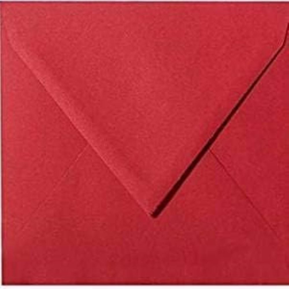 Briefumschläge24Plus Briefumschlag 25 St. 11 x 11 cm Briefumschläge Quadratisch feuchtklebend Rosen Rot, 11 x 11 mm Briefumschläge Recyceltes Material