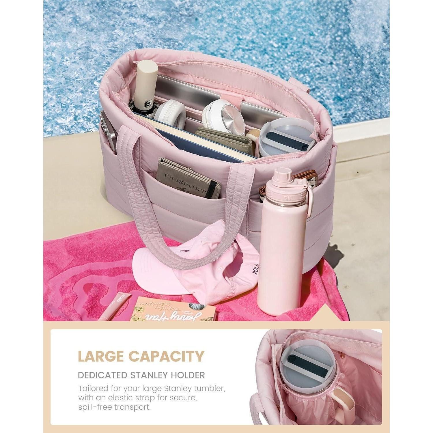 LuxusKollektion Laptoptasche Laptoptasche Damen Aktentasche Schultertasche Shopper 15.6 Zoll Rosa