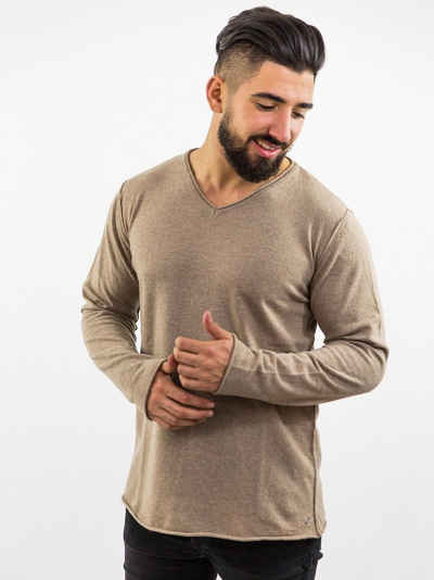 DAILY´S Strickpullover KOSTA: Herren Strickpullover mit V-Ausschnitt