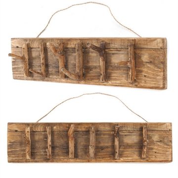 DESIGN DELIGHTS Wandgarderobe WANDGARDEROBE "SAMOA", 60x14cm (BxH), Mahagoni, Hakenleiste