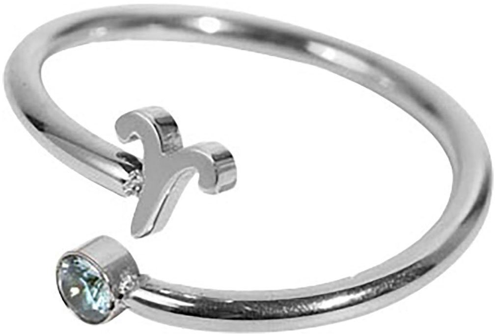 Firetti Fingerring Schmuck Geschenk Damenring Sternzeichen, Made in Germany - mit Zirkonia (synth)