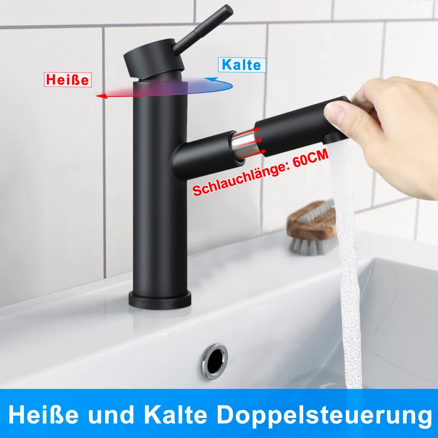 Bad Wasserhahn Waschtischarmatur Wasserhahn Schwarz Kaltwasser Niederdruck Mischer Nettlife Wasserhahn