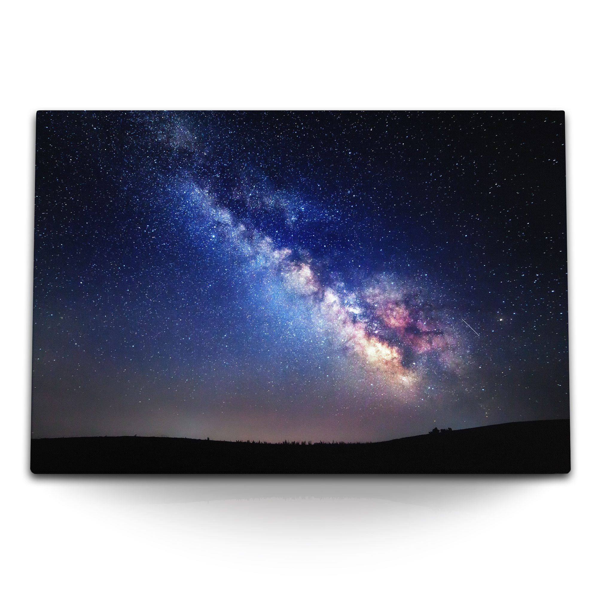 Leinwandbild 120x80cm Wandbild auf Leinwand Astrofotografie Milchstraße Sternenhimm