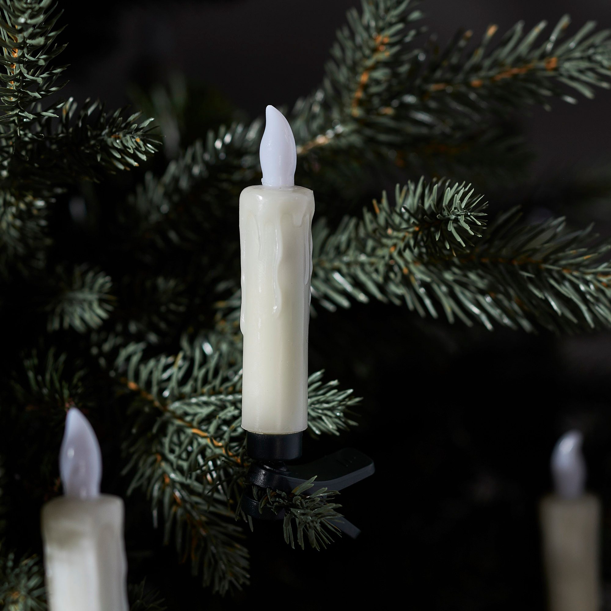 Lights4fun LED-Christbaumkerzen 10er LED kabellose Weihnachtsbaumkerzen