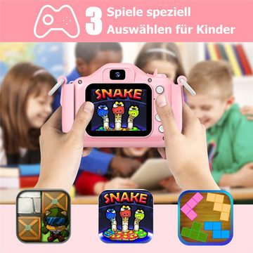 Bifurcation Selfie-Kamera-Spielzeug für Kinder im Alter von 3–12 Jahren, 32 GB Kinderkamera (Mädchengeburtstag, Weihnachten und andere Spielzeuggeschenke)