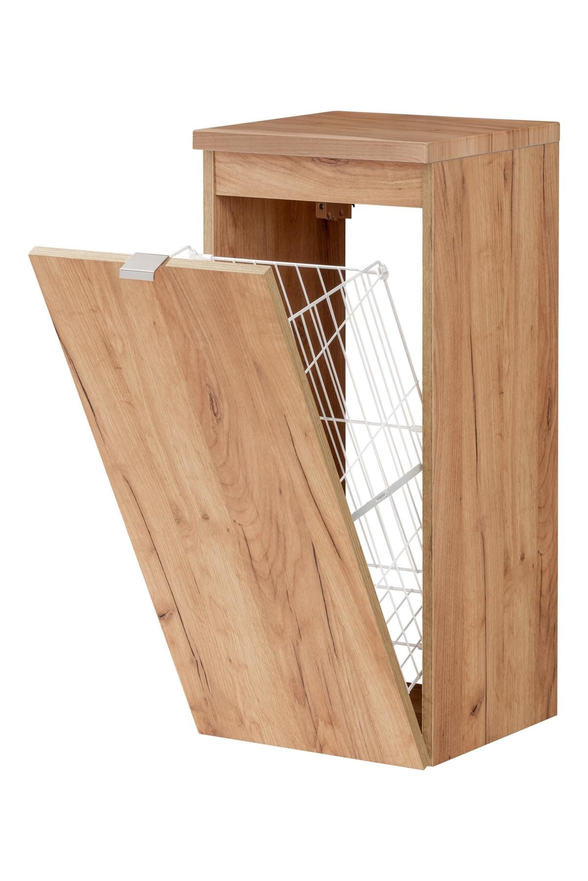 Xlmoebel Badkommode Hängeschrank mit Wäschekorb und Regal für das Badezimmer (1 St), Made in Europa