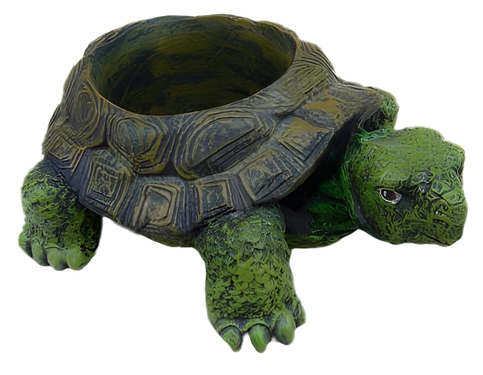 JVmoebel Skulptur Schildkröte Vase aus hochwertigem Material, detailreiches Design (1 St., Blumentopf-Fang Material : Kunststoff 40 cm Höhe), Made in Europa