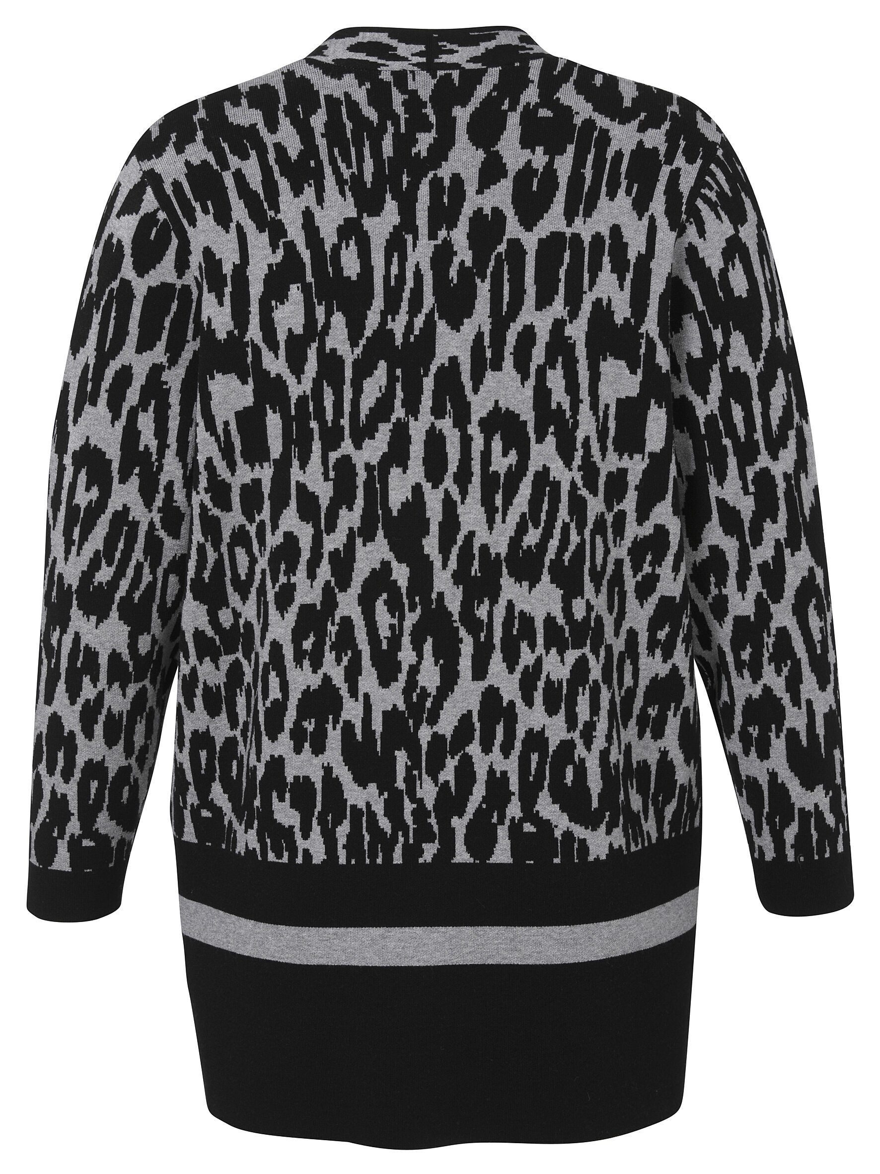 VIA APPIA DUE Longstrickjacke it Leo-Muster, große Größen günstig online kaufen