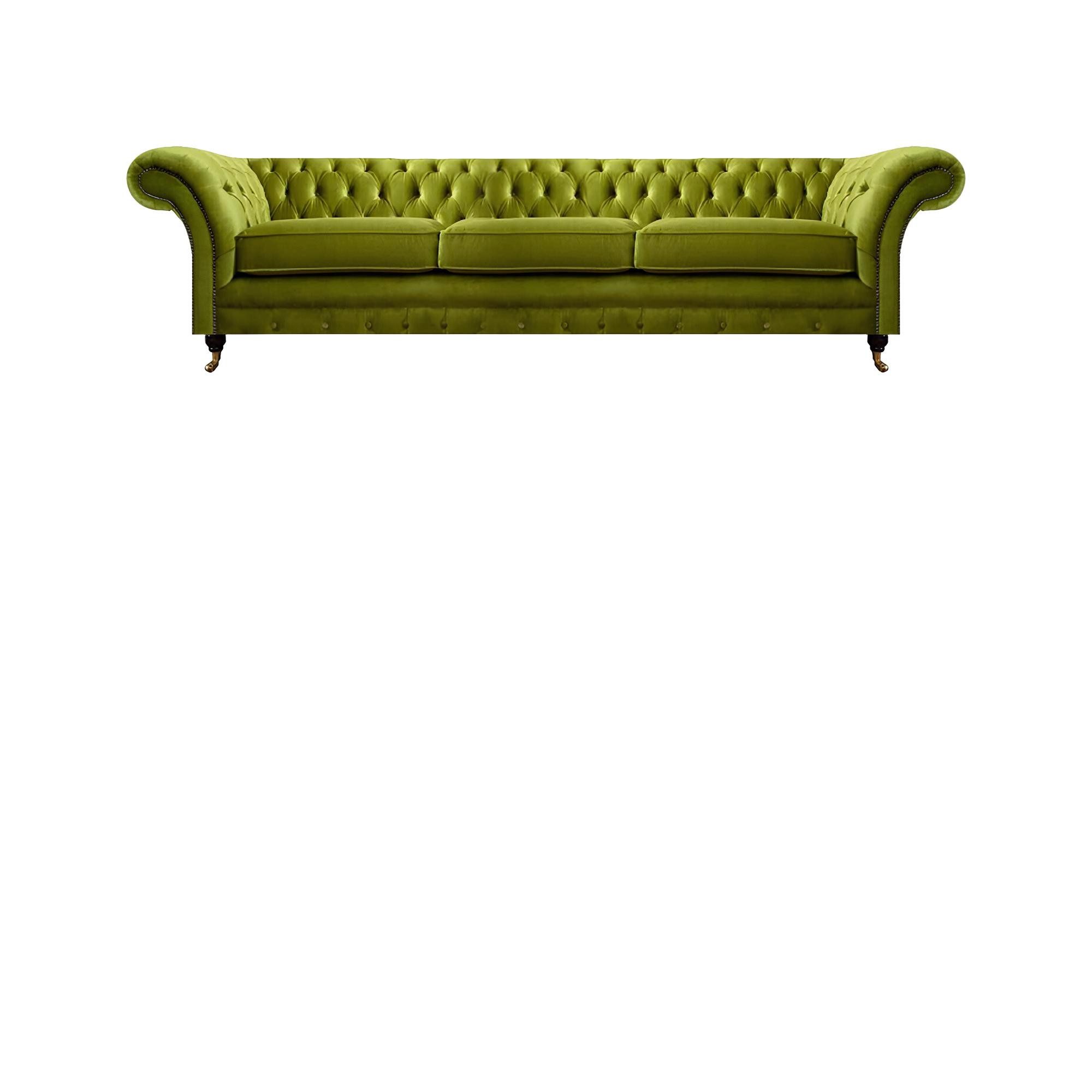 Xlmoebel Sessel Olivgrüne Chesterfield Garnitur im eleganten Design (3tlg Wohnzimmer Set (Sofa 3 + 2 Sitzer + Sessel), Hergestellt in Europa
