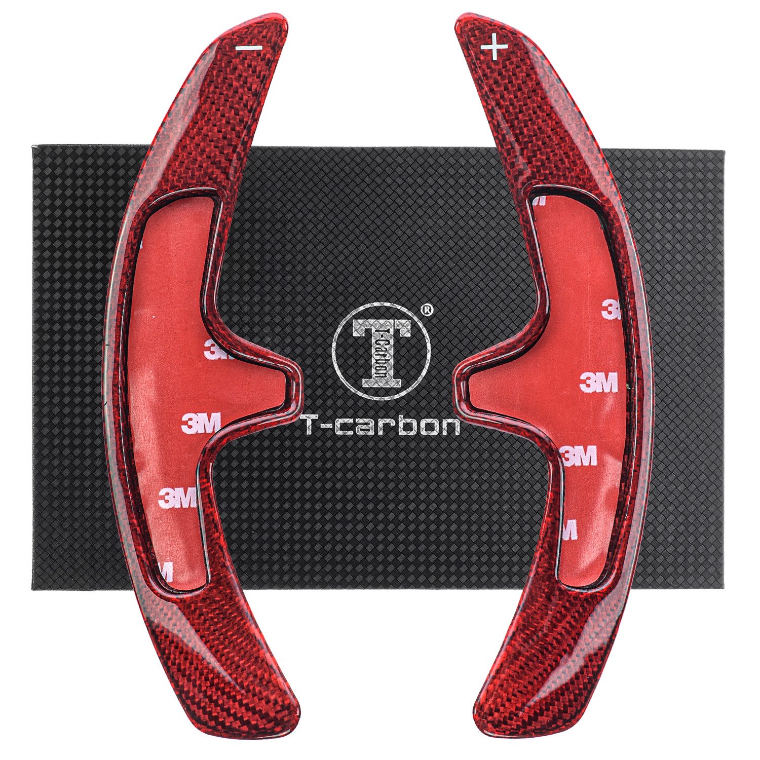 T-Carbon Lenkeradapter Auto Lenkrad Schaltwippen Paddel Aufsatz Echt Carbon ROT, (2-tlg., für PORSCHE 911 991.1 S 4S Turbo GTS 2011-2015)