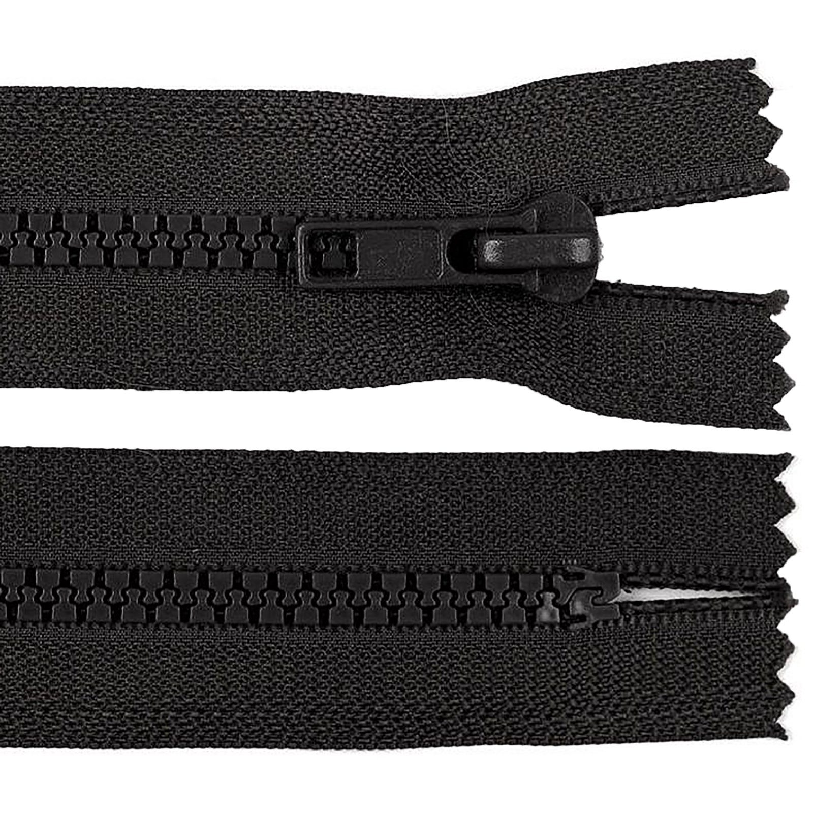 maDDma Reißverschluss 2 Молнии Profil 5mm 16 cm unteilbar, Autolock, Farbwahl, 2 Stück schwarz