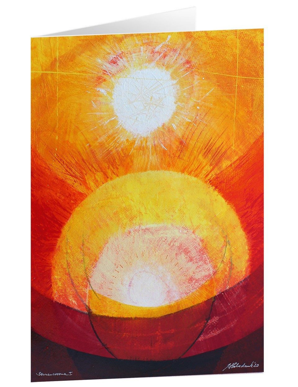 Adeo Services Klappkarte Kunstkarten "Sonnencorona I" 5 Stk.